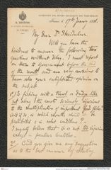 Nachlass Franz Steindachner, Brief von Enrico H. Giglioli an Franz Steindachner (17.01.1881), Inv.Nr. 159.01, Seite 1